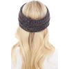 imageCC Soft Stretch Winter Warm Cable Knit Fuzzy Lined Ear Warmer HeadbandBlackMulti