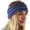 imageCC Soft Stretch Winter Warm Cable Knit Fuzzy Lined Ear Warmer HeadbandBluePurpleGray