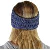 imageCC Soft Stretch Winter Warm Cable Knit Fuzzy Lined Ear Warmer HeadbandBluePurpleGray
