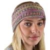 imageCC Soft Stretch Winter Warm Cable Knit Fuzzy Lined Ear Warmer HeadbandBright Mix