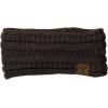 imageCC Soft Stretch Winter Warm Cable Knit Fuzzy Lined Ear Warmer HeadbandBrown Ribbed