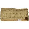 imageCC Soft Stretch Winter Warm Cable Knit Fuzzy Lined Ear Warmer HeadbandCamel Ribbed