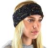 imageCC Soft Stretch Winter Warm Cable Knit Fuzzy Lined Ear Warmer HeadbandChenille Confetti Black