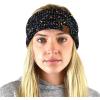 imageCC Soft Stretch Winter Warm Cable Knit Fuzzy Lined Ear Warmer HeadbandChenille Confetti Black