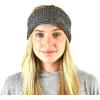 imageCC Soft Stretch Winter Warm Cable Knit Fuzzy Lined Ear Warmer HeadbandChenille Confetti Dark Melange Gray