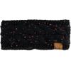 imageCC Soft Stretch Winter Warm Cable Knit Fuzzy Lined Ear Warmer HeadbandConfetti Black