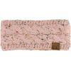imageCC Soft Stretch Winter Warm Cable Knit Fuzzy Lined Ear Warmer HeadbandConfetti Indi Pink