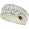 imageCC Soft Stretch Winter Warm Cable Knit Fuzzy Lined Ear Warmer HeadbandConfetti Ivory