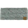 imageCC Soft Stretch Winter Warm Cable Knit Fuzzy Lined Ear Warmer HeadbandConfetti Natural Gray