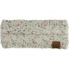 imageCC Soft Stretch Winter Warm Cable Knit Fuzzy Lined Ear Warmer HeadbandConfetti Oatmeal