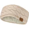 imageCC Soft Stretch Winter Warm Cable Knit Fuzzy Lined Ear Warmer HeadbandDark Beige