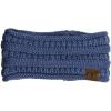 imageCC Soft Stretch Winter Warm Cable Knit Fuzzy Lined Ear Warmer HeadbandDark Denim Ribbed