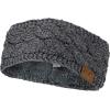 imageCC Soft Stretch Winter Warm Cable Knit Fuzzy Lined Ear Warmer HeadbandDark Melange Gray Metallic