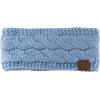 imageCC Soft Stretch Winter Warm Cable Knit Fuzzy Lined Ear Warmer HeadbandDenim