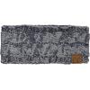 imageCC Soft Stretch Winter Warm Cable Knit Fuzzy Lined Ear Warmer HeadbandGrayLt Gray Mix