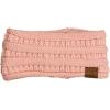imageCC Soft Stretch Winter Warm Cable Knit Fuzzy Lined Ear Warmer HeadbandIndi Pink Ribbed