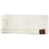 imageCC Soft Stretch Winter Warm Cable Knit Fuzzy Lined Ear Warmer HeadbandIvory