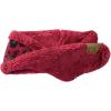 imageCC Soft Stretch Winter Warm Cable Knit Fuzzy Lined Ear Warmer HeadbandLeopard Burgundy