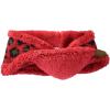 imageCC Soft Stretch Winter Warm Cable Knit Fuzzy Lined Ear Warmer HeadbandLeopard Red