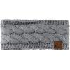 imageCC Soft Stretch Winter Warm Cable Knit Fuzzy Lined Ear Warmer HeadbandLight Melange Gray