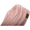 imageCC Soft Stretch Winter Warm Cable Knit Fuzzy Lined Ear Warmer HeadbandLt PinkBeige