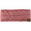 imageCC Soft Stretch Winter Warm Cable Knit Fuzzy Lined Ear Warmer HeadbandMauve