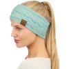 imageCC Soft Stretch Winter Warm Cable Knit Fuzzy Lined Ear Warmer HeadbandMint