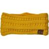 imageCC Soft Stretch Winter Warm Cable Knit Fuzzy Lined Ear Warmer HeadbandMustard Ribbed