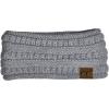 imageCC Soft Stretch Winter Warm Cable Knit Fuzzy Lined Ear Warmer HeadbandNatural Gray Ribbed