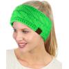 imageCC Soft Stretch Winter Warm Cable Knit Fuzzy Lined Ear Warmer HeadbandNeon Lime