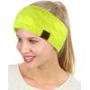 imageCC Soft Stretch Winter Warm Cable Knit Fuzzy Lined Ear Warmer HeadbandNeon Yellow