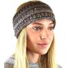imageCC Soft Stretch Winter Warm Cable Knit Fuzzy Lined Ear Warmer HeadbandOmbre Brown