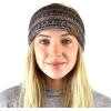 imageCC Soft Stretch Winter Warm Cable Knit Fuzzy Lined Ear Warmer HeadbandOmbre Brown