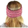 imageCC Soft Stretch Winter Warm Cable Knit Fuzzy Lined Ear Warmer HeadbandOmbre Bubblegum Pink