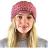 imageCC Soft Stretch Winter Warm Cable Knit Fuzzy Lined Ear Warmer HeadbandOmbre Bubblegum Pink