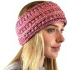 imageCC Soft Stretch Winter Warm Cable Knit Fuzzy Lined Ear Warmer HeadbandOmbre Bubblegum Pink