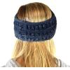 imageCC Soft Stretch Winter Warm Cable Knit Fuzzy Lined Ear Warmer HeadbandOmbre Navy