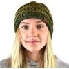 imageCC Soft Stretch Winter Warm Cable Knit Fuzzy Lined Ear Warmer HeadbandOmbre Olive