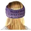 imageCC Soft Stretch Winter Warm Cable Knit Fuzzy Lined Ear Warmer HeadbandOmbre Purple