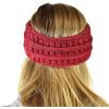 imageCC Soft Stretch Winter Warm Cable Knit Fuzzy Lined Ear Warmer HeadbandOmbre Red
