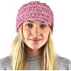 imageCC Soft Stretch Winter Warm Cable Knit Fuzzy Lined Ear Warmer HeadbandOmbre Rose