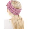 imageCC Soft Stretch Winter Warm Cable Knit Fuzzy Lined Ear Warmer HeadbandPink Mix