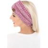 imageCC Soft Stretch Winter Warm Cable Knit Fuzzy Lined Ear Warmer HeadbandPink Mix