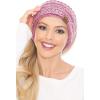 imageCC Soft Stretch Winter Warm Cable Knit Fuzzy Lined Ear Warmer HeadbandPink Mix
