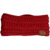 imageCC Soft Stretch Winter Warm Cable Knit Fuzzy Lined Ear Warmer HeadbandRed Ribbed