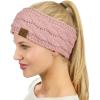imageCC Soft Stretch Winter Warm Cable Knit Fuzzy Lined Ear Warmer HeadbandRose