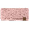 imageCC Soft Stretch Winter Warm Cable Knit Fuzzy Lined Ear Warmer HeadbandRose
