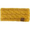 imageCC Soft Stretch Winter Warm Cable Knit Fuzzy Lined Ear Warmer HeadbandSequin Mustard