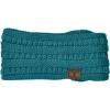 imageCC Soft Stretch Winter Warm Cable Knit Fuzzy Lined Ear Warmer HeadbandTeal Ribbed