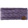 imageCC Soft Stretch Winter Warm Cable Knit Fuzzy Lined Ear Warmer HeadbandViolet